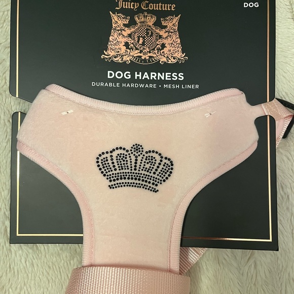 JUICY COUTURE LARGE DOG HARNESS BLACK W/ RHINESTONES NWT! - Picture 2 of 9
